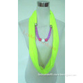 New sexy lady yellow jersey jewelry beads scarf bufanda infinito bufanda by Real Fashion